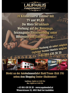 Sex Jobs | Erotik Immobilien: Bild Zimmervermietung-Laufhaus Napoleonhof  in Haid/Ansfelden